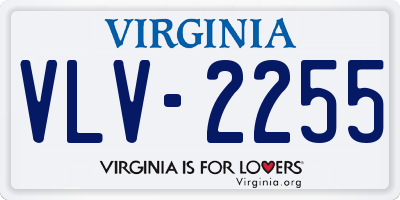 VA license plate VLV2255
