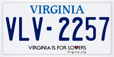 VA license plate VLV2257