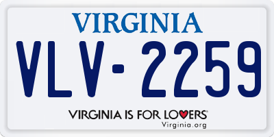 VA license plate VLV2259