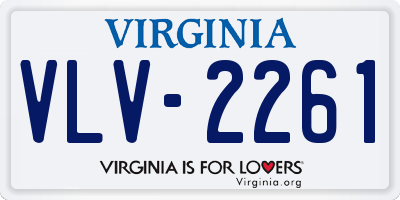 VA license plate VLV2261