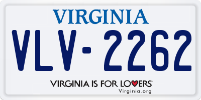 VA license plate VLV2262