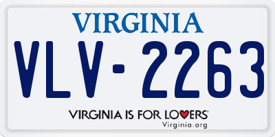VA license plate VLV2263