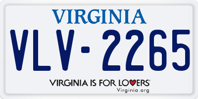 VA license plate VLV2265