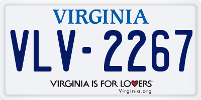 VA license plate VLV2267