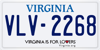 VA license plate VLV2268