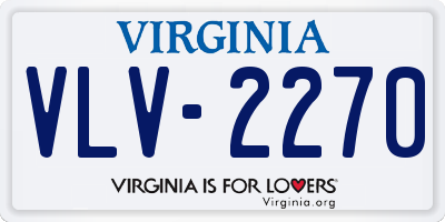 VA license plate VLV2270