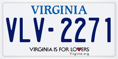 VA license plate VLV2271