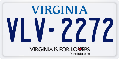 VA license plate VLV2272