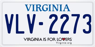 VA license plate VLV2273