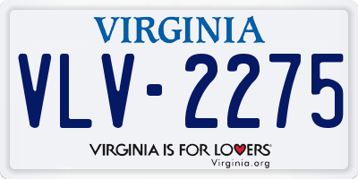 VA license plate VLV2275