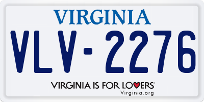 VA license plate VLV2276
