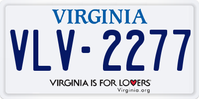 VA license plate VLV2277