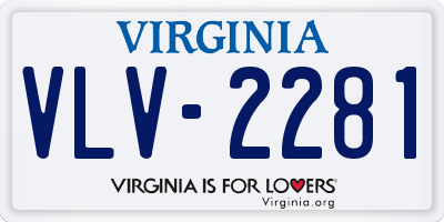 VA license plate VLV2281