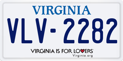 VA license plate VLV2282