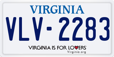 VA license plate VLV2283