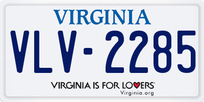 VA license plate VLV2285