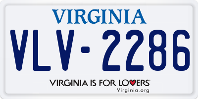 VA license plate VLV2286