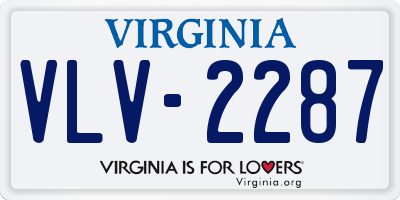 VA license plate VLV2287