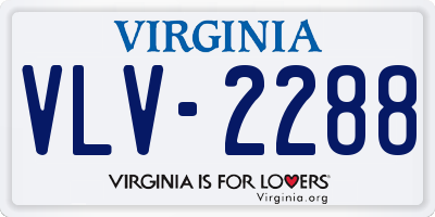 VA license plate VLV2288