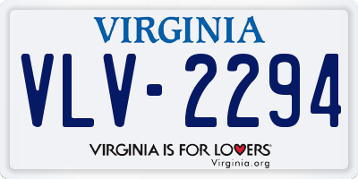 VA license plate VLV2294