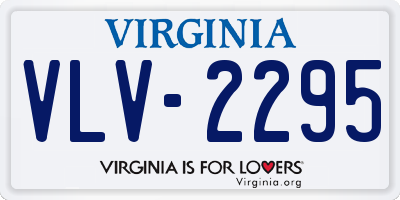 VA license plate VLV2295