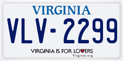 VA license plate VLV2299