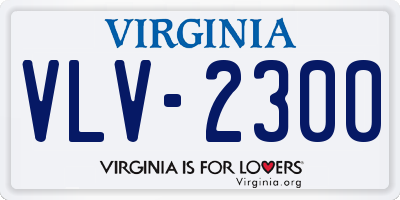 VA license plate VLV2300
