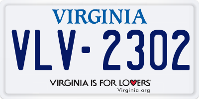 VA license plate VLV2302