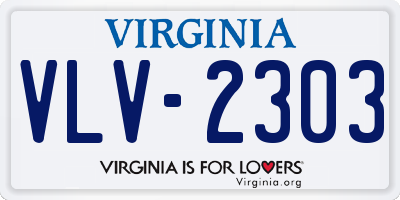 VA license plate VLV2303
