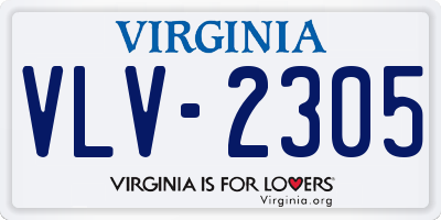 VA license plate VLV2305