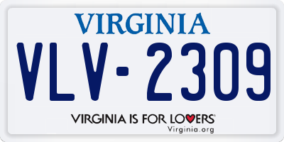 VA license plate VLV2309