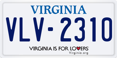 VA license plate VLV2310