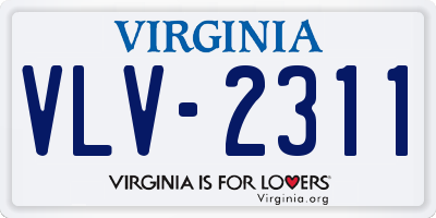 VA license plate VLV2311
