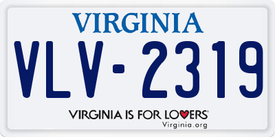 VA license plate VLV2319