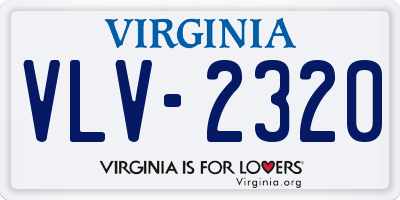VA license plate VLV2320