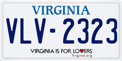 VA license plate VLV2323