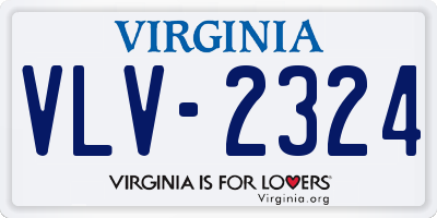 VA license plate VLV2324