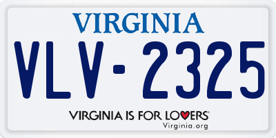 VA license plate VLV2325