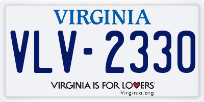 VA license plate VLV2330