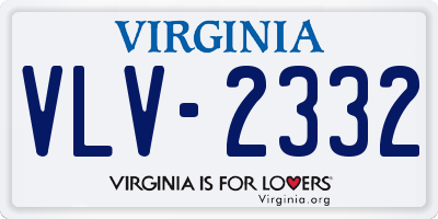 VA license plate VLV2332