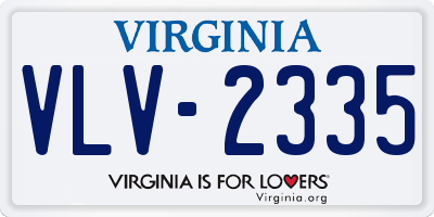 VA license plate VLV2335