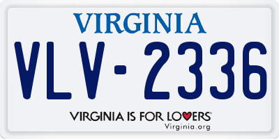 VA license plate VLV2336