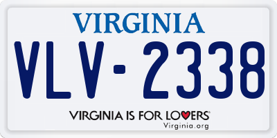 VA license plate VLV2338