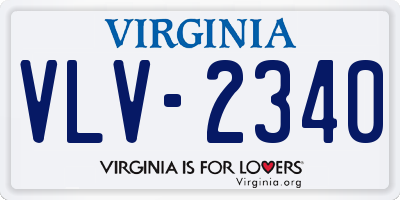 VA license plate VLV2340