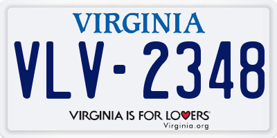 VA license plate VLV2348
