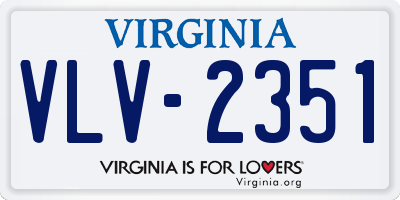 VA license plate VLV2351