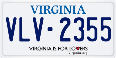 VA license plate VLV2355