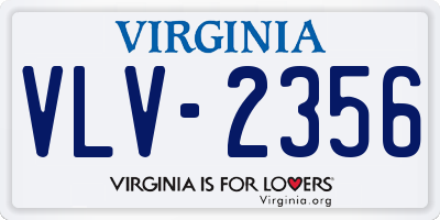 VA license plate VLV2356