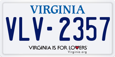 VA license plate VLV2357