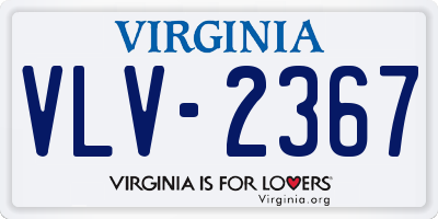 VA license plate VLV2367